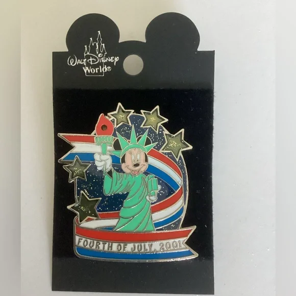 LE1500 SIGNED BY THE ARTIST Minnie Statue of Liberty Light Up Pin - Picture 1 of 2